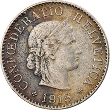 Coin, Switzerland, 5 Rappen, 1915, Bern, VF(20-25), Copper-nickel, KM:26