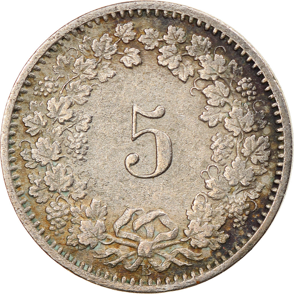 Coin, Switzerland, 5 Rappen, 1915, Bern, VF(20-25), Copper-nickel, KM:26