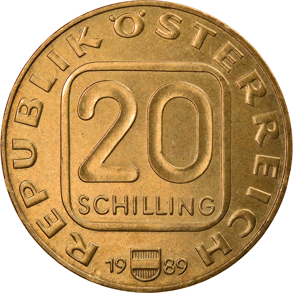 Coin, Austria, 20 Schilling, 1989, MS(63), Copper-Aluminum-Nickel, KM:2988.1