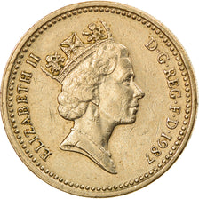 Coin, Great Britain, Elizabeth II, Pound, 1987, EF(40-45), Nickel-brass, KM:948