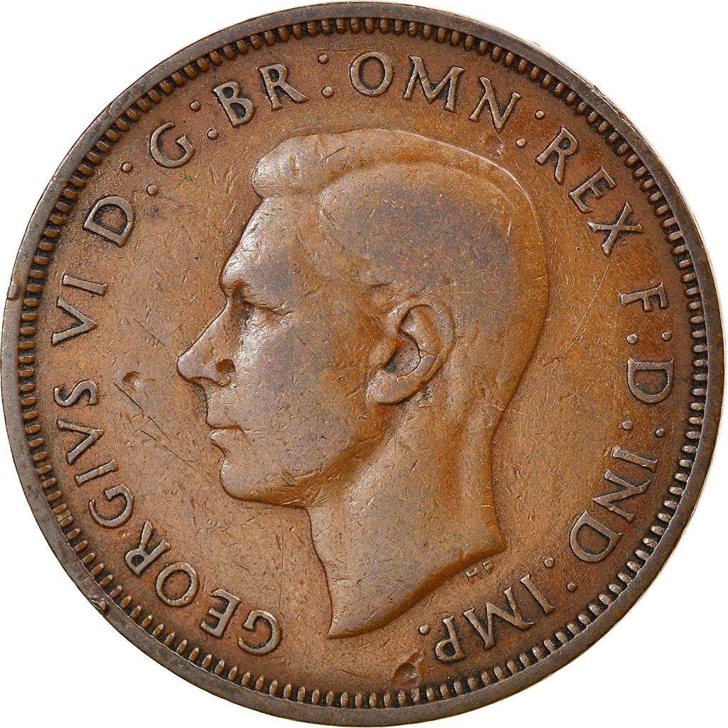 Coin, Great Britain, George VI, 1/2 Penny, 1940, VF(30-35), Bronze, KM:844