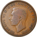 Moneta, Gran Bretagna, George VI, 1/2 Penny, 1940, MB, Bronzo, KM:844