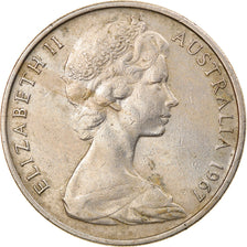 Coin, Australia, Elizabeth II, 20 Cents, 1967, VF(30-35), Copper-nickel, KM:66