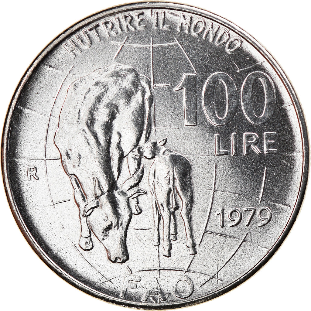 Coin, Italy, 100 Lire, 1979, Rome, MS(65-70), Stainless Steel, KM:106