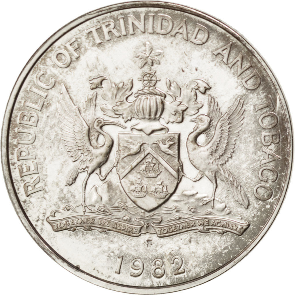 TRINIDAD E TOBAGO, 5 Cents, 1982, SPL, Argento, KM:43a