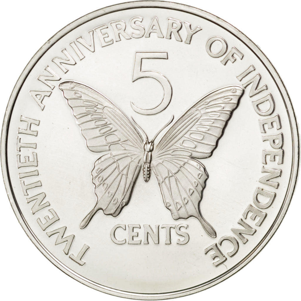 TRINIDAD E TOBAGO, 5 Cents, 1982, SPL, Argento, KM:43a