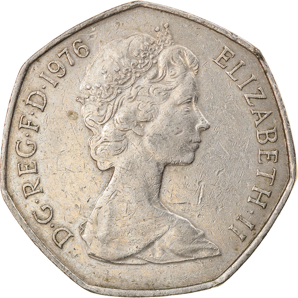 Münze, Großbritannien, Elizabeth II, 50 New Pence, 1976, S, Copper-nickel