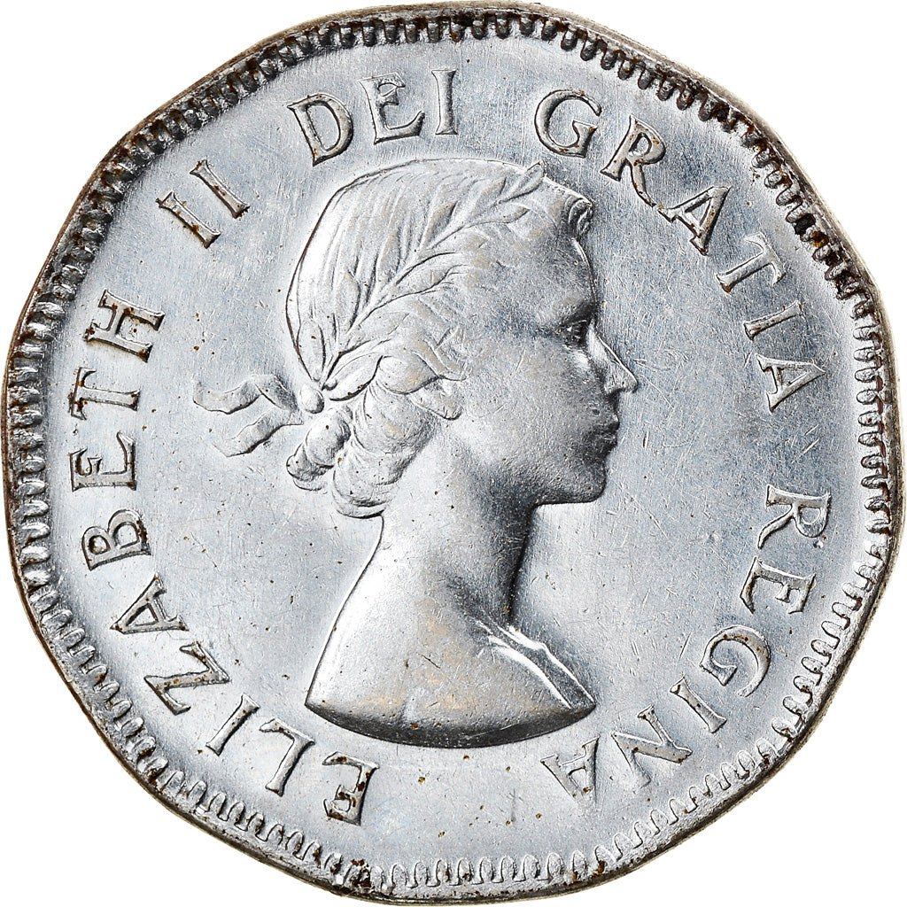 Coin, Canada, Elizabeth II, 5 Cents, 1953, Royal Canadian Mint, Ottawa