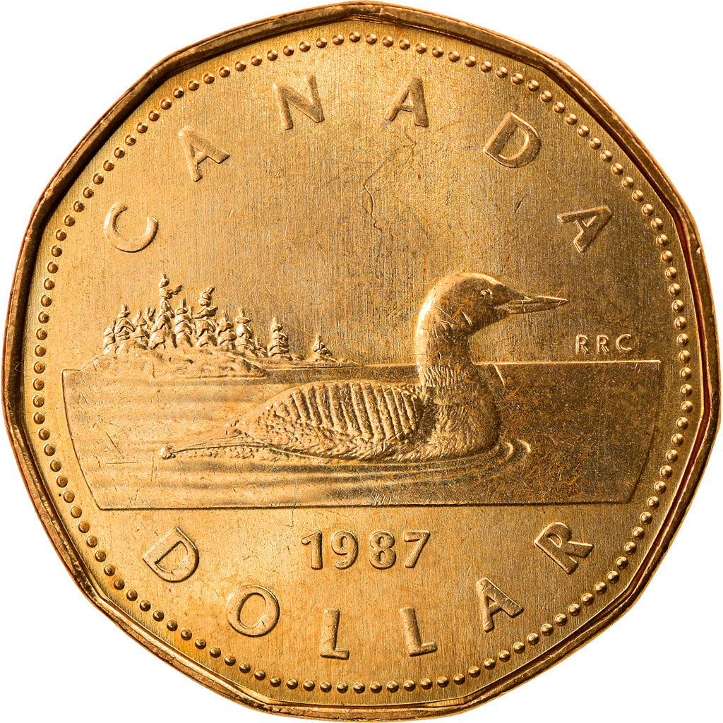 Coin, Canada, Elizabeth II, Dollar, 1987, Royal Canadian Mint, Ottawa