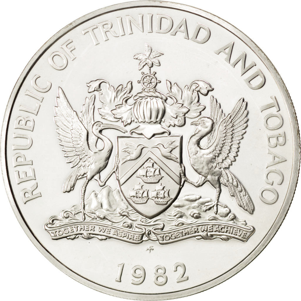 TRINIDAD E TOBAGO, Dollar, 1982, SPL, Argento, KM:47a