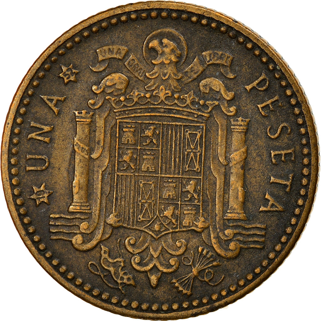 Coin, Spain, Francisco Franco, caudillo, Peseta, 1952, EF(40-45)