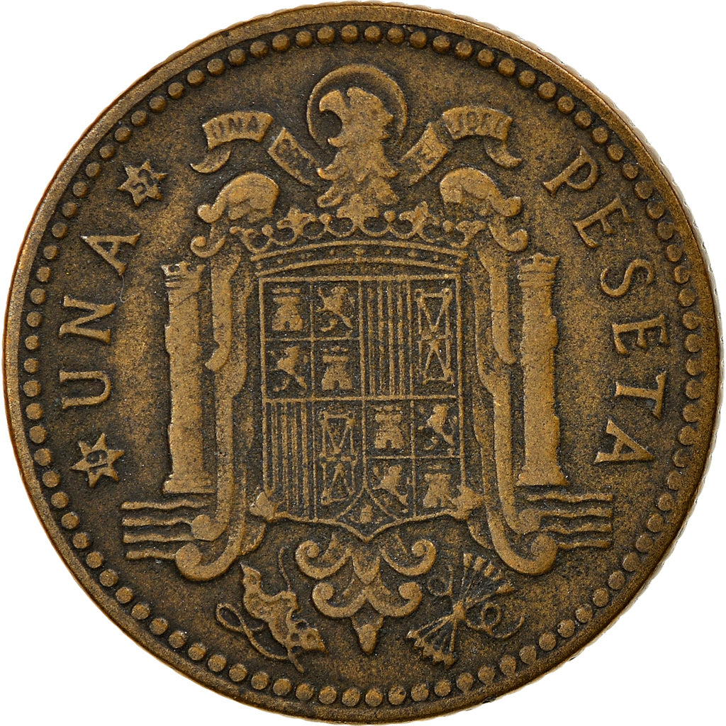 Coin, Spain, Francisco Franco, caudillo, Peseta, 1952, VF(30-35)