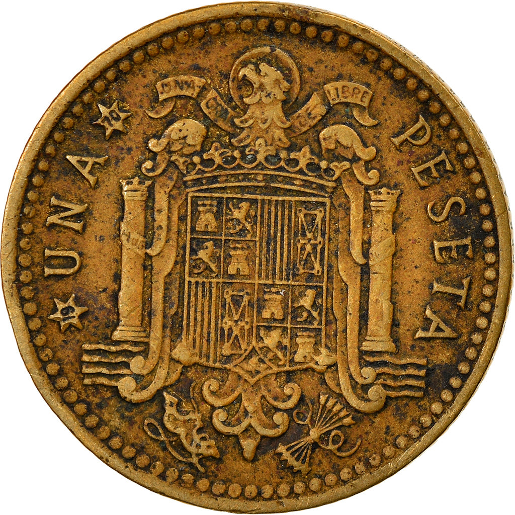 Coin, Spain, Francisco Franco, caudillo, Peseta, 1970, VF(30-35)