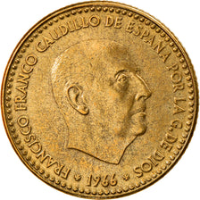 Munten, Spanje, Francisco Franco, caudillo, Peseta, 1968, ZF+, Aluminum-Bronze