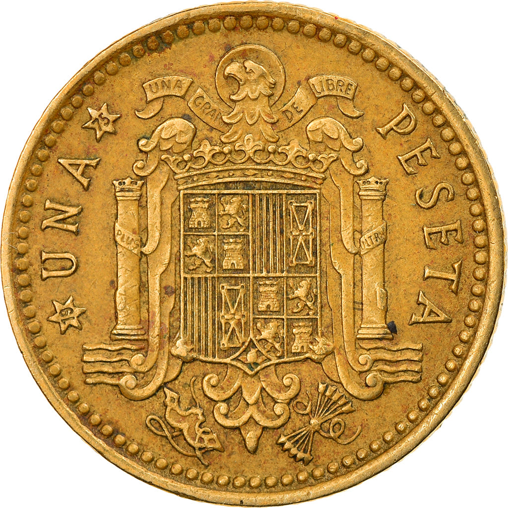 Münze, Spanien, Francisco Franco, caudillo, Peseta, 1975, S+, Aluminum-Bronze