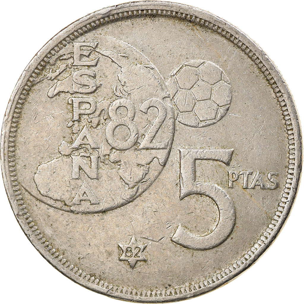 Münze, Spanien, Juan Carlos I, 5 Pesetas, 1982, S, Copper-nickel, KM:817
