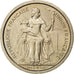 FRENCH OCEANIA, 50 Centimes, 1949, KM #E7, AU(55-58), Copper-Nickel, Lecompte...