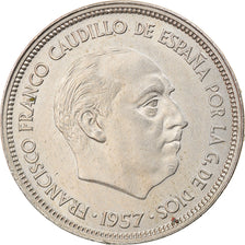 Monnaie, Espagne, Caudillo and regent, 25 Pesetas, 1958, TTB+, Copper-nickel