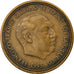 Moneda, España, Caudillo and regent, 2-1/2 Pesetas, 1954, MBC, Aluminio -