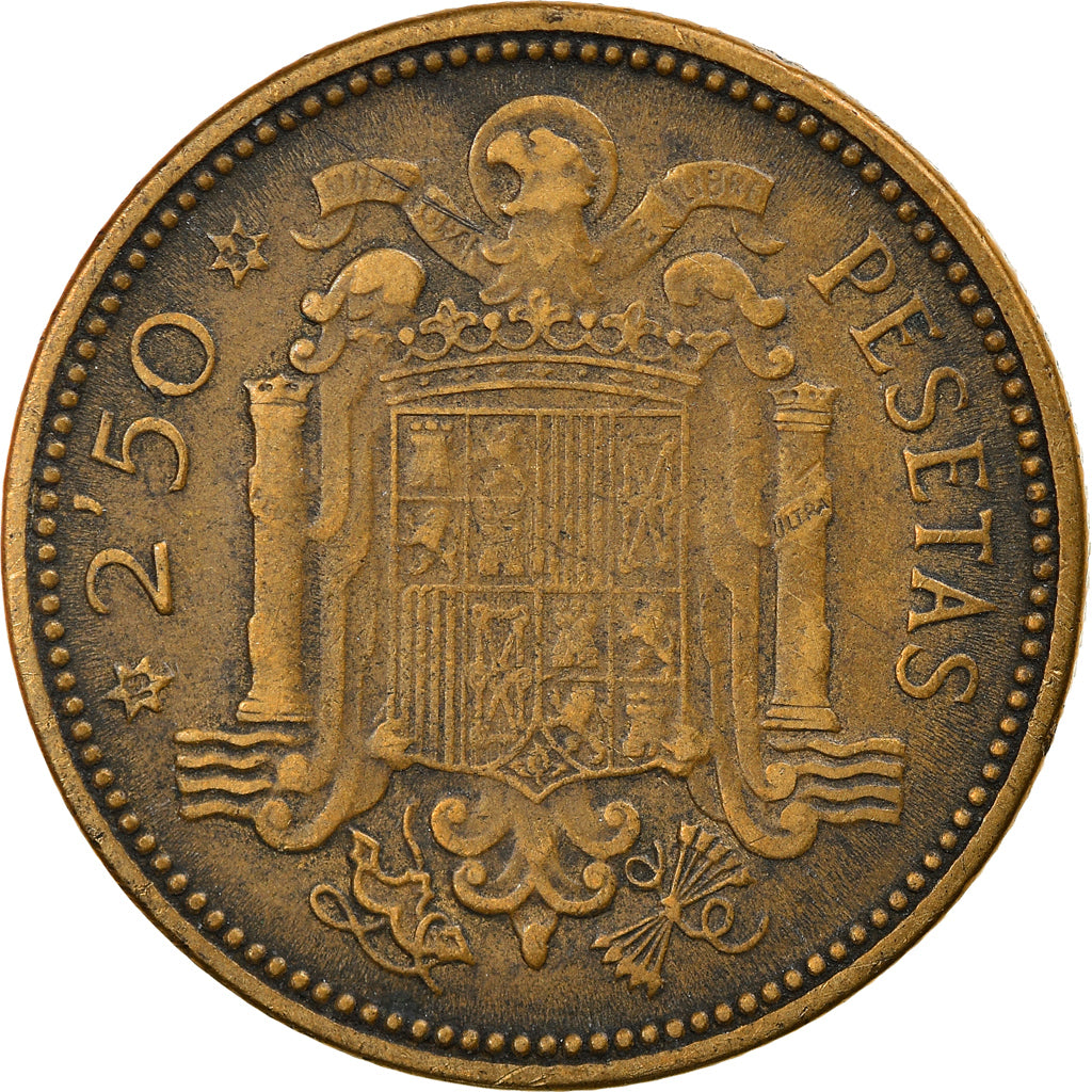 Münze, Spanien, Caudillo and regent, 2-1/2 Pesetas, 1954, SS, Aluminum-Bronze
