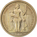 FRENCH OCEANIA, Franc, 1949, KM #E8, AU(55-58), Copper-Nickel, Lecompte #17,...