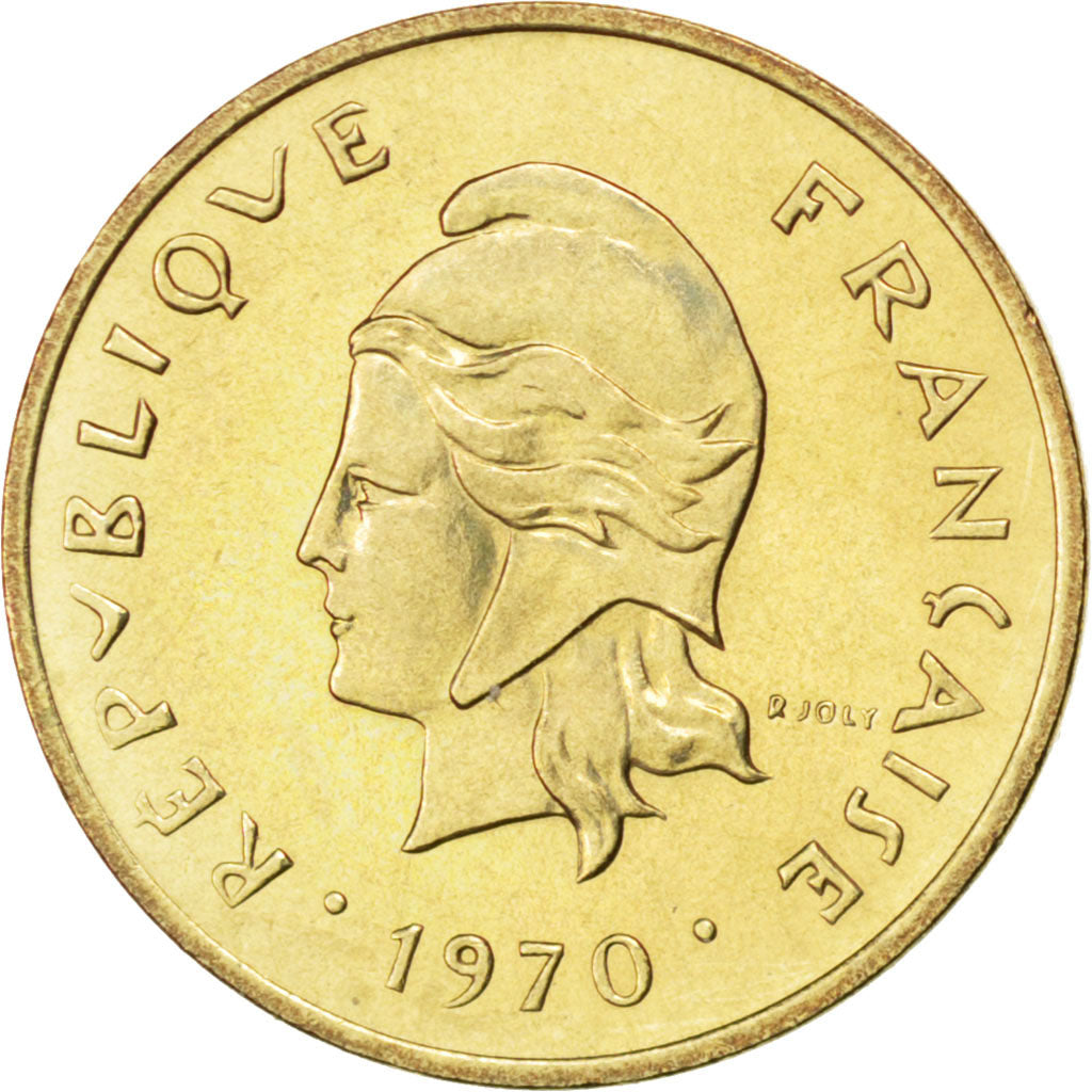 Nuove Ebridi, Franc, 1970, Paris, SPL, Bronzo-alluminio-nichel, KM:E4, Lecomp...