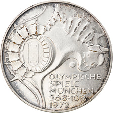 Coin, GERMANY - FEDERAL REPUBLIC, 10 Mark, 1972, Stuttgart, EF(40-45), Silver
