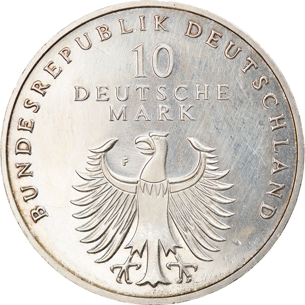 Coin, GERMANY - FEDERAL REPUBLIC, 10 Mark, 1998, Stuttgart, AU(50-53), Silver
