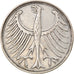 Coin, GERMANY - FEDERAL REPUBLIC, 5 Mark, 1951, Hamburg, EF(40-45), Silver