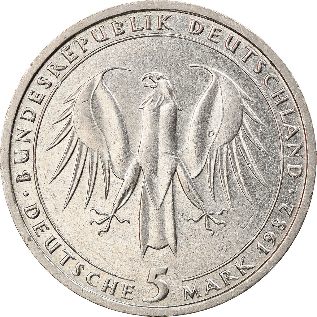 Coin, GERMANY - FEDERAL REPUBLIC, 5 Mark, 1982, Munich, Germany, EF(40-45)