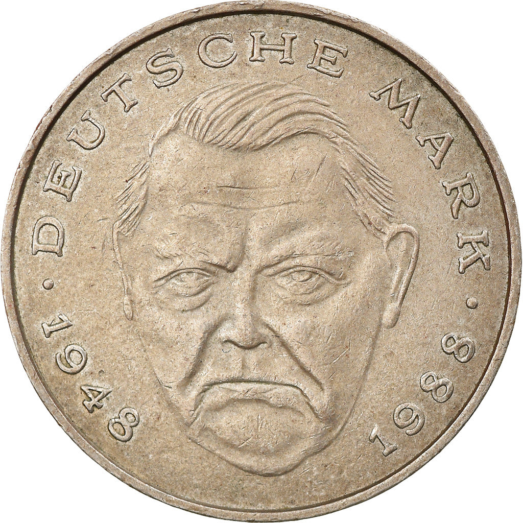 Coin, GERMANY - FEDERAL REPUBLIC, 2 Mark, 1991, Hambourg, EF(40-45)