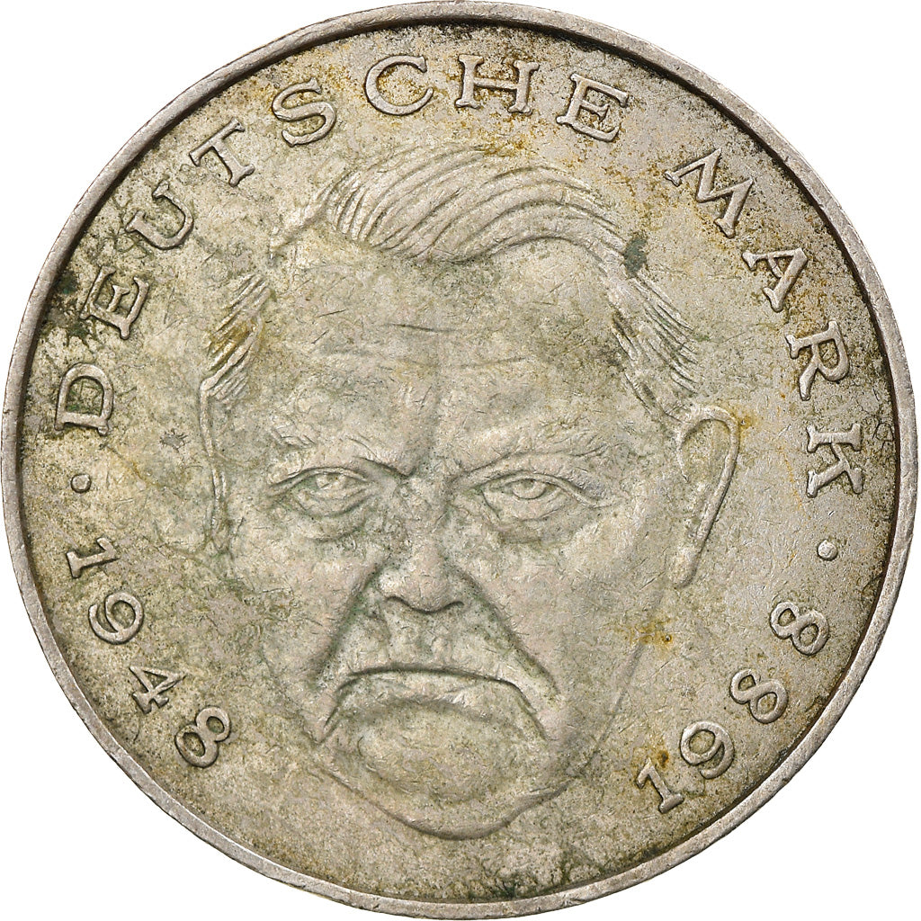 Coin, GERMANY - FEDERAL REPUBLIC, 2 Mark, 1990, Hambourg, VF(30-35)