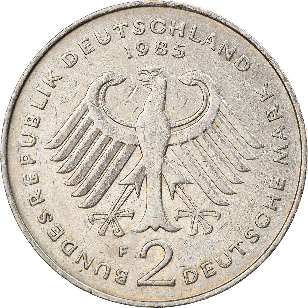 Coin, GERMANY - FEDERAL REPUBLIC, 2 Mark, 1985, Stuttgart, EF(40-45)