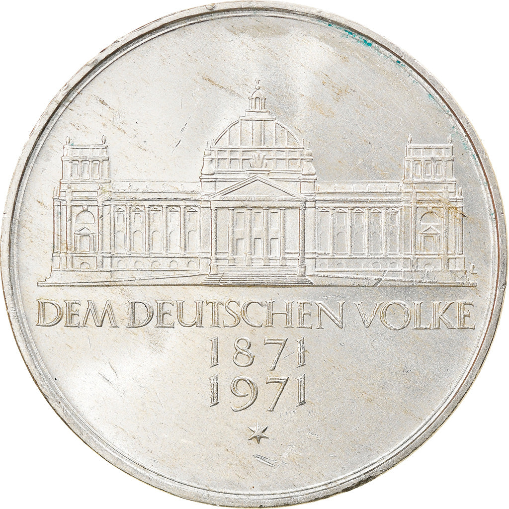 Coin, GERMANY - FEDERAL REPUBLIC, 5 Mark, 1971, Karlsruhe, Germany, EF(40-45)