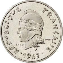 Coin, New Hebrides, 10 Francs, 1967, Paris, AU(55-58), Nickel, KM:E2