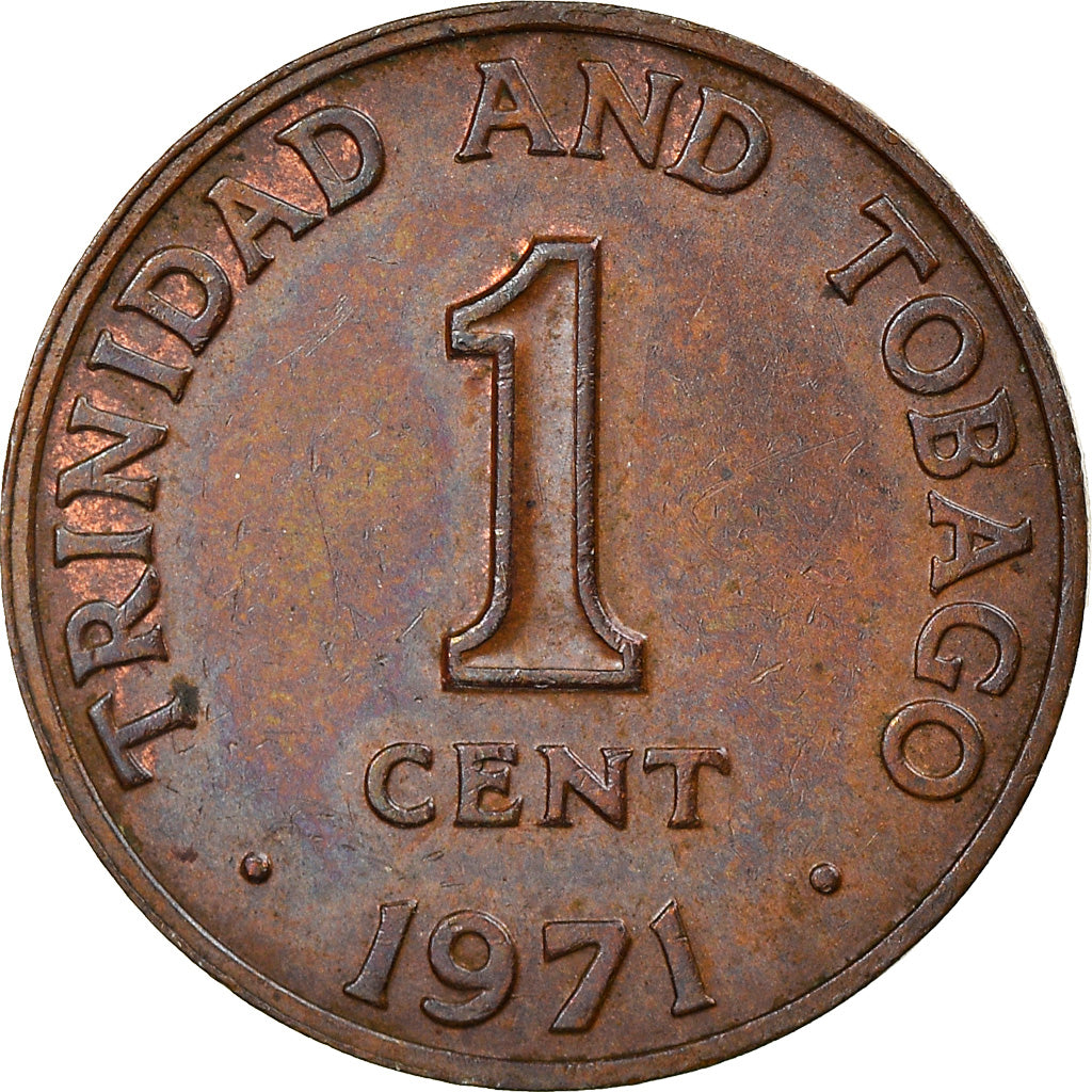 Moeda, TRINDADE E TOBAGO, Cent, 1971, Franklin Mint, AU(50-53), Bronze, KM:1
