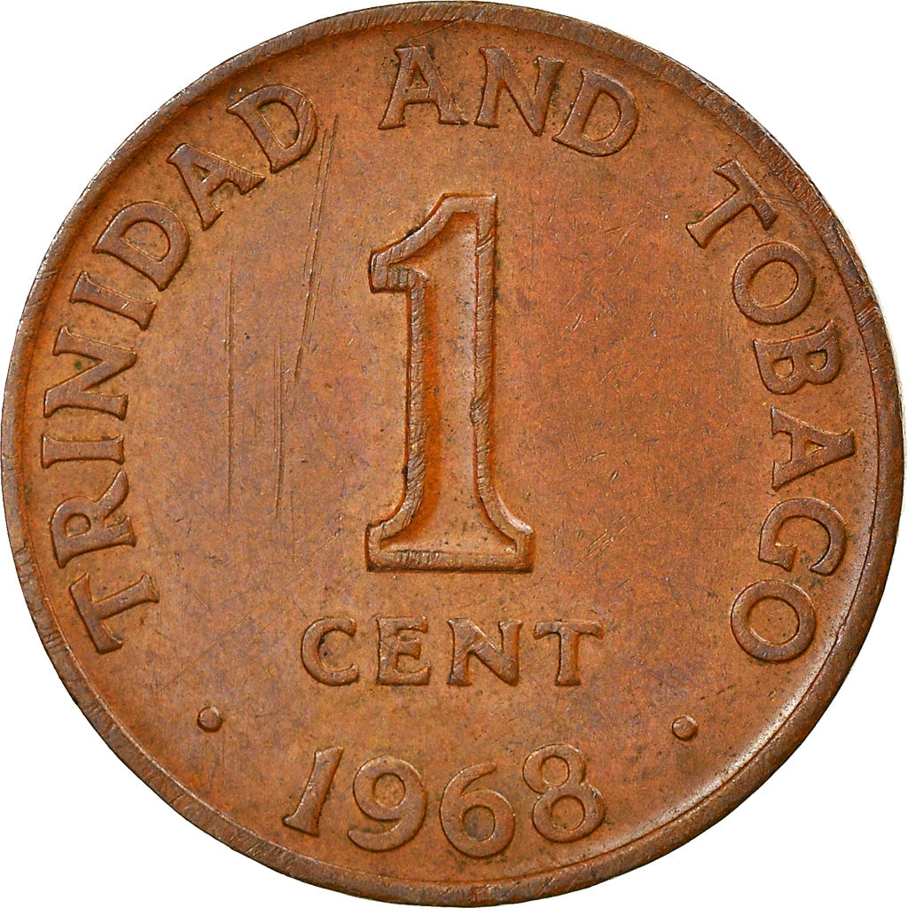 Coin, TRINIDAD & TOBAGO, Cent, 1968, Franklin Mint, AU(50-53), Bronze, KM:1