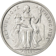 FRENCH POLYNESIA, 5 Francs, 1965, KM #4, AU(55-58), Aluminum, 31, Lecompte #47,.