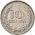 Moneta, Colombia, 10 Centavos, 1971, EF(40-45), Nikiel powlekany stalą, KM:236