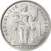 FRENCH POLYNESIA, 5 Francs, 1975, Paris, KM #12, AU(55-58), Aluminum, 31,...