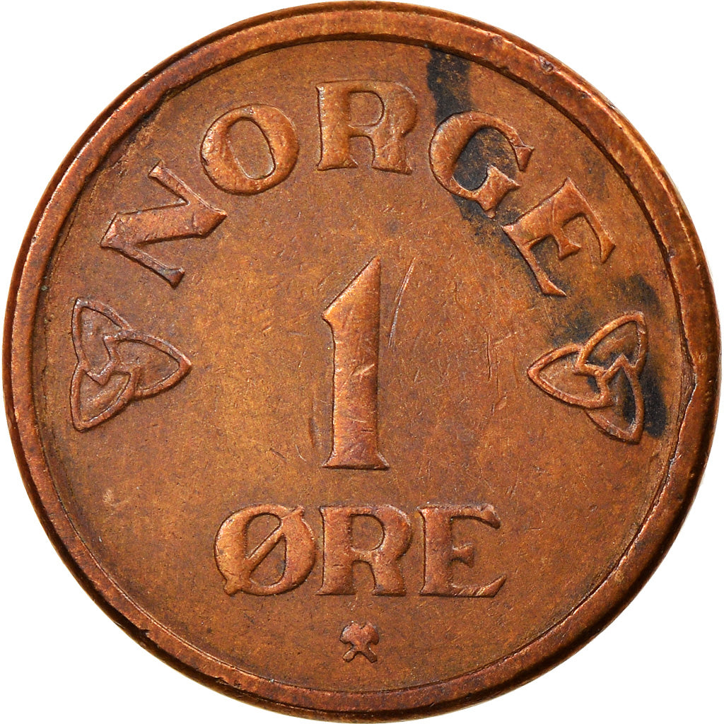Moneda, Noruega, Haakon VII, Ore, 1954, EBC, Bronce, KM:398