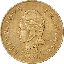 FRENCH POLYNESIA, 100 Francs, 1976, Paris, KM #14, EF(40-45), Nickel-Bronze,...