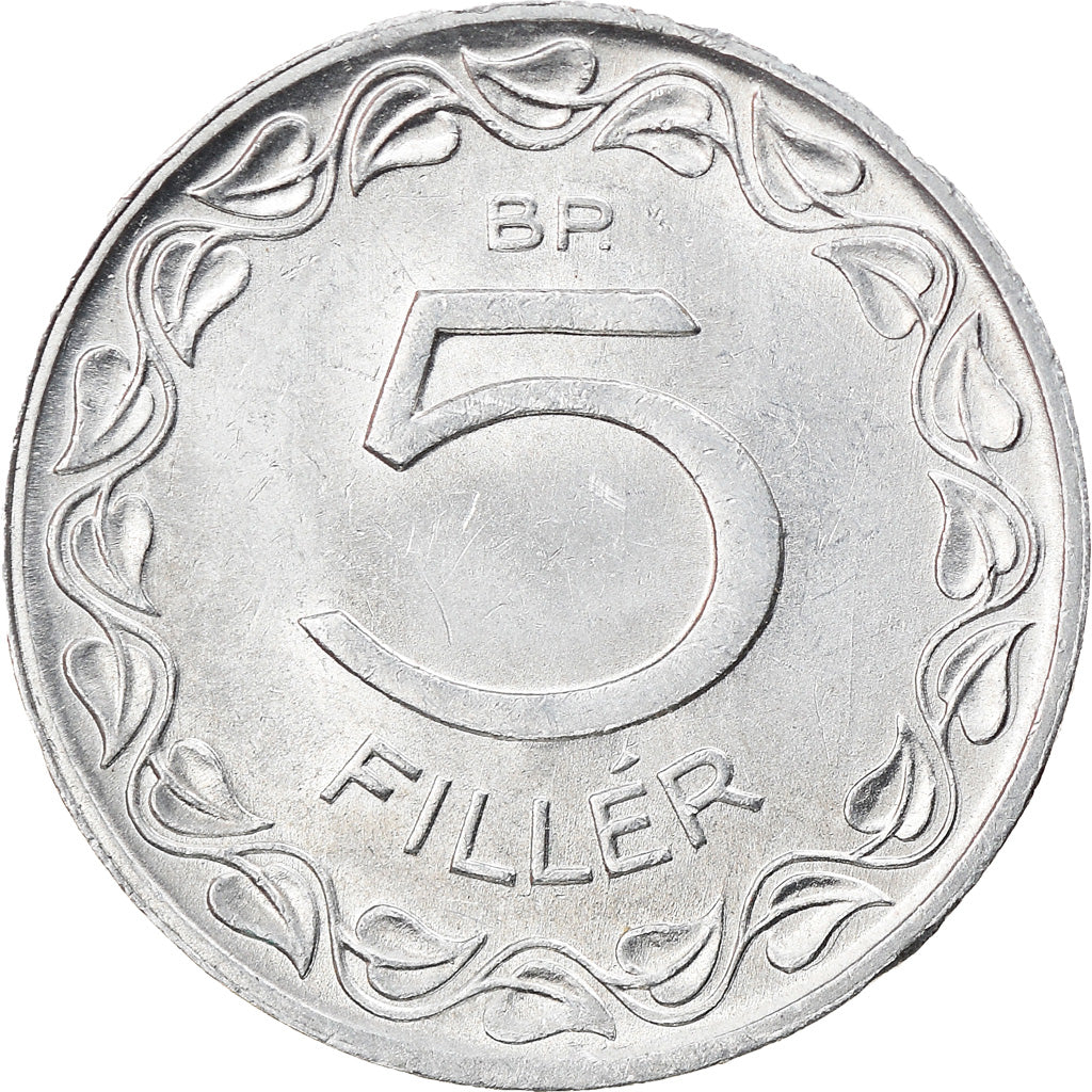 Coin, Hungary, 5 Filler, 1965, Budapest, MS(63), Aluminum, KM:549