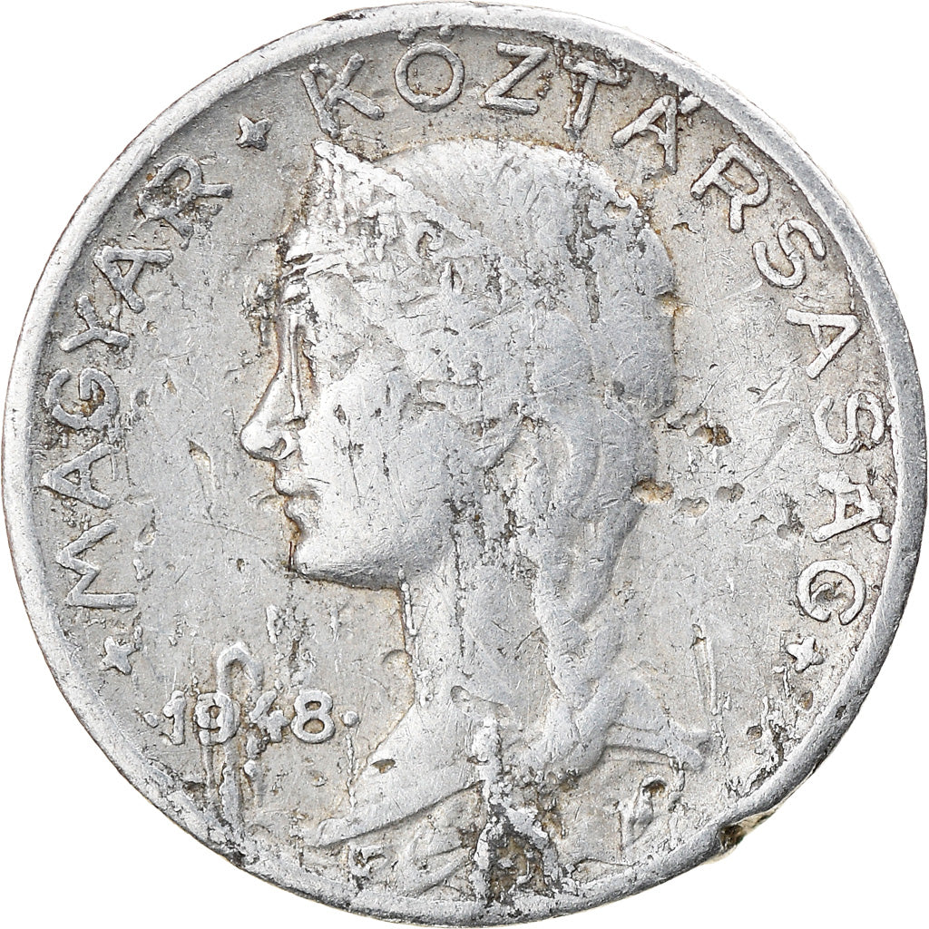 Moneta, Ungheria, 5 Filler, 1948, Budapest, MB, Alluminio, KM:535