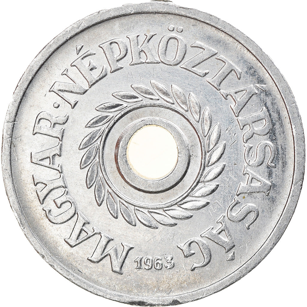 Moneda, Hungría, 2 Filler, 1963, Budapest, EBC, Aluminio, KM:546