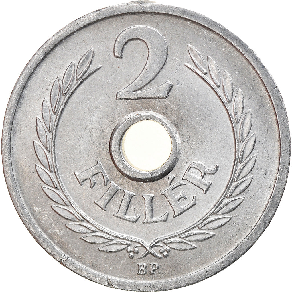 Moneda, Hungría, 2 Filler, 1963, Budapest, EBC, Aluminio, KM:546