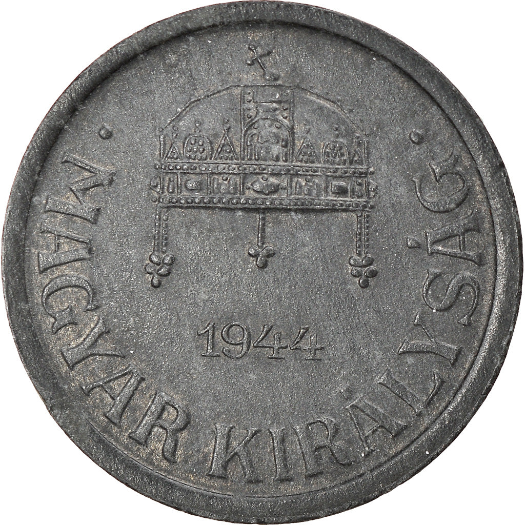 Coin, Hungary, 2 Filler, 1944, EF(40-45), Zinc, KM:519