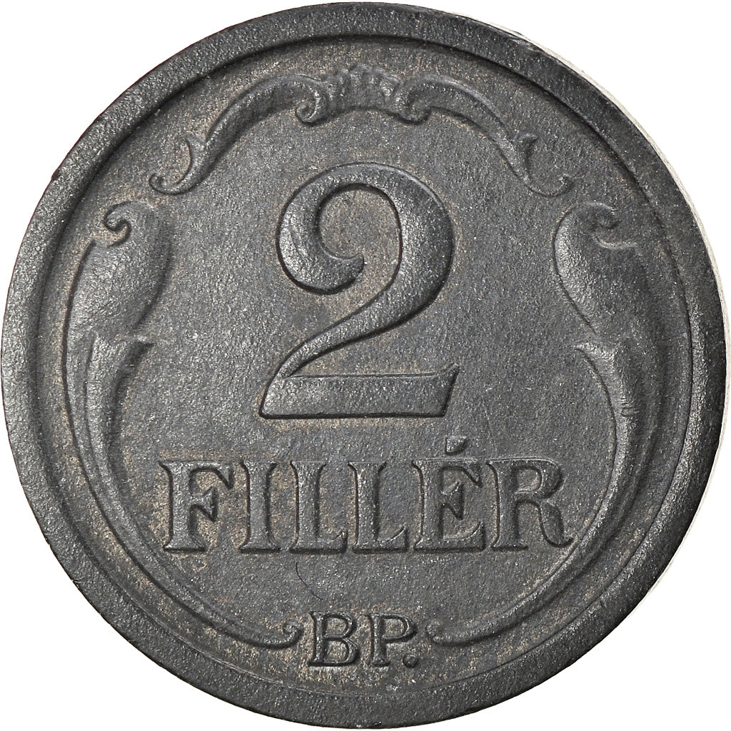 Coin, Hungary, 2 Filler, 1944, EF(40-45), Zinc, KM:519