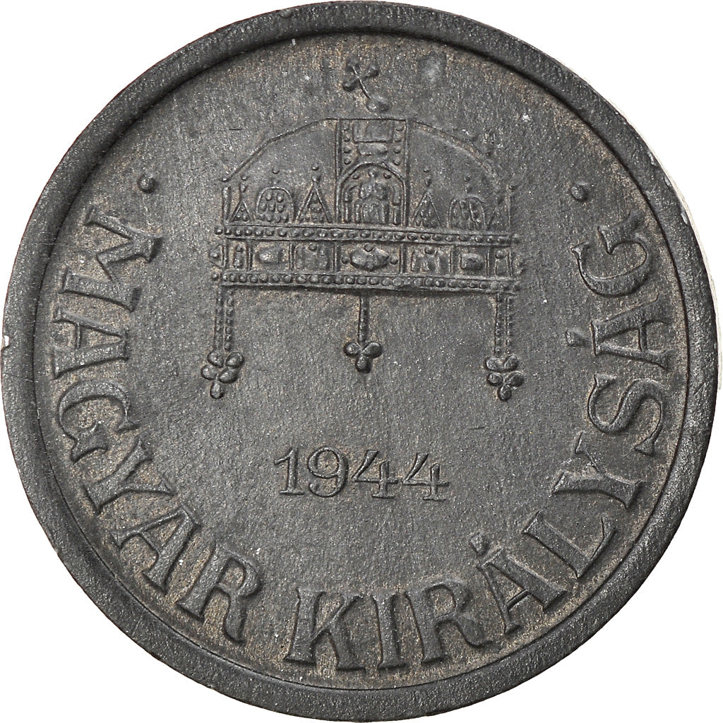 Coin, Hungary, 2 Filler, 1944, AU(50-53), Zinc, KM:519