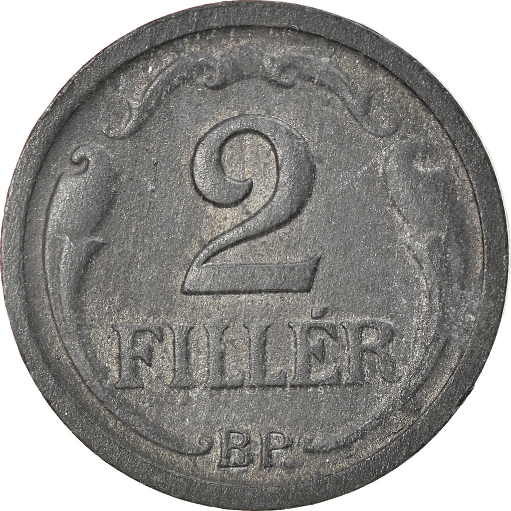 Coin, Hungary, 2 Filler, 1944, AU(50-53), Zinc, KM:519